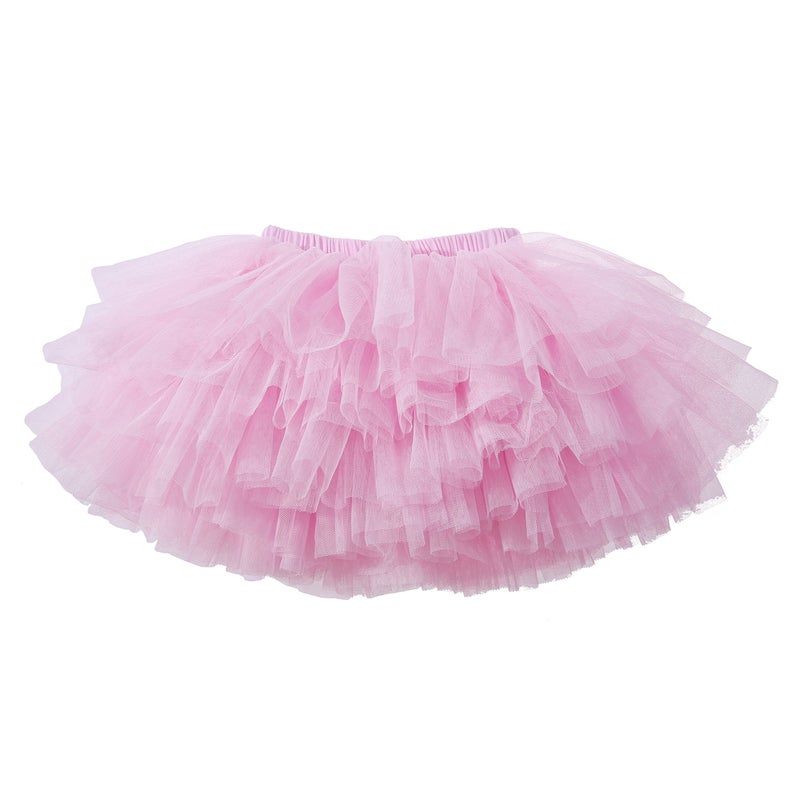 elamccor Baby Girls' Tutu Skirt Toddler 6 Layered Tulle Tutus 1-8T Pink - Image 2